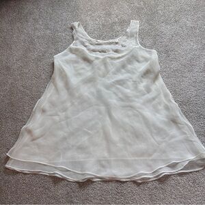 Vtg 90’s Victoria’s Secret Ivory Sheer Beaded Sequin Chemise Bridal Lingerie M